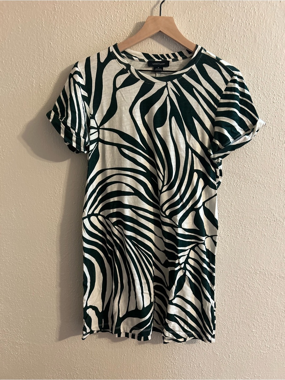 Sanctuary Night Palm Perfect Tee Remix T-Shirt Dress